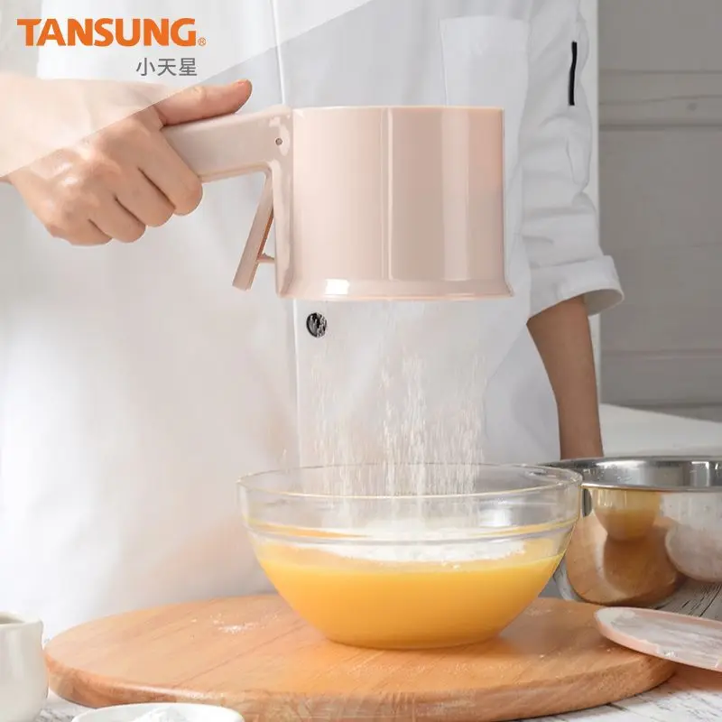 

Baking tool manual powder sieve pp baking manual flour sieve