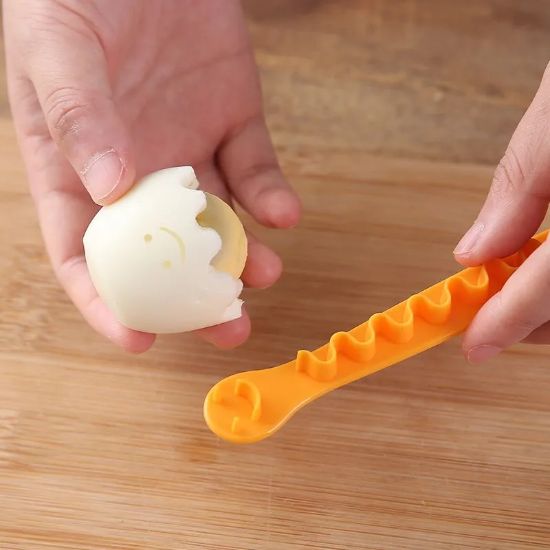 

2 Pcs Fancy Cut Eggs Cooked Eggs Cutter Cute Kitchen Accessories Boiled Eggs Creative Tools Bento Cut Flower Shaper Device