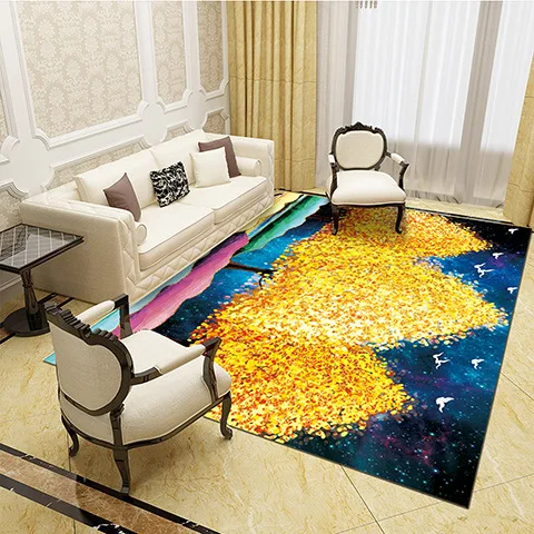 

Ins Nordic carpet living room coffee table carpet Modern minimalist bedroom bedside bay window full of yoga floor mats rugs