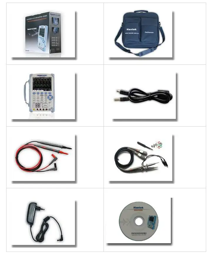 Цифровой осциллограф Hantek DSO1202B 2 канала 200 МГц USB мультиметр Osciloscopio DMM частота