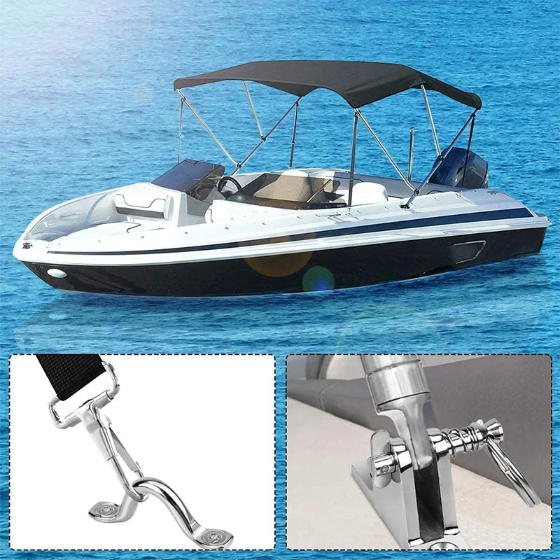 

Hot 2 Packs 90 degree Deck Hinge and 4 Packs 3/8 Inch Pad Eye Straps, 316 Stainless Steel Tops Hardware Sets,Yacht Accessory