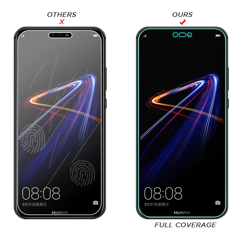 Ultra-thin Full Cover Protective Glass For Huawei P20 Lite 2019 Pro HD Tempered Screen Protector Film | Мобильные телефоны и