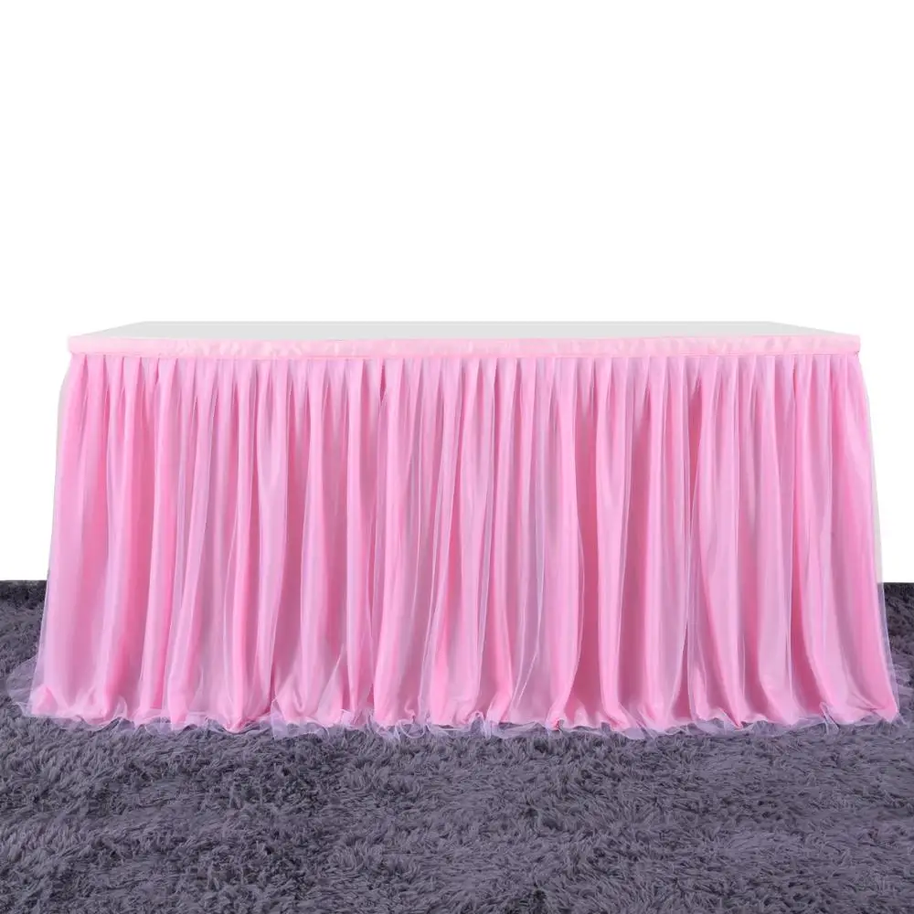 Светильник синий розовый тюль Tableskirt Свадьба День Рождения украшения ужина отеля