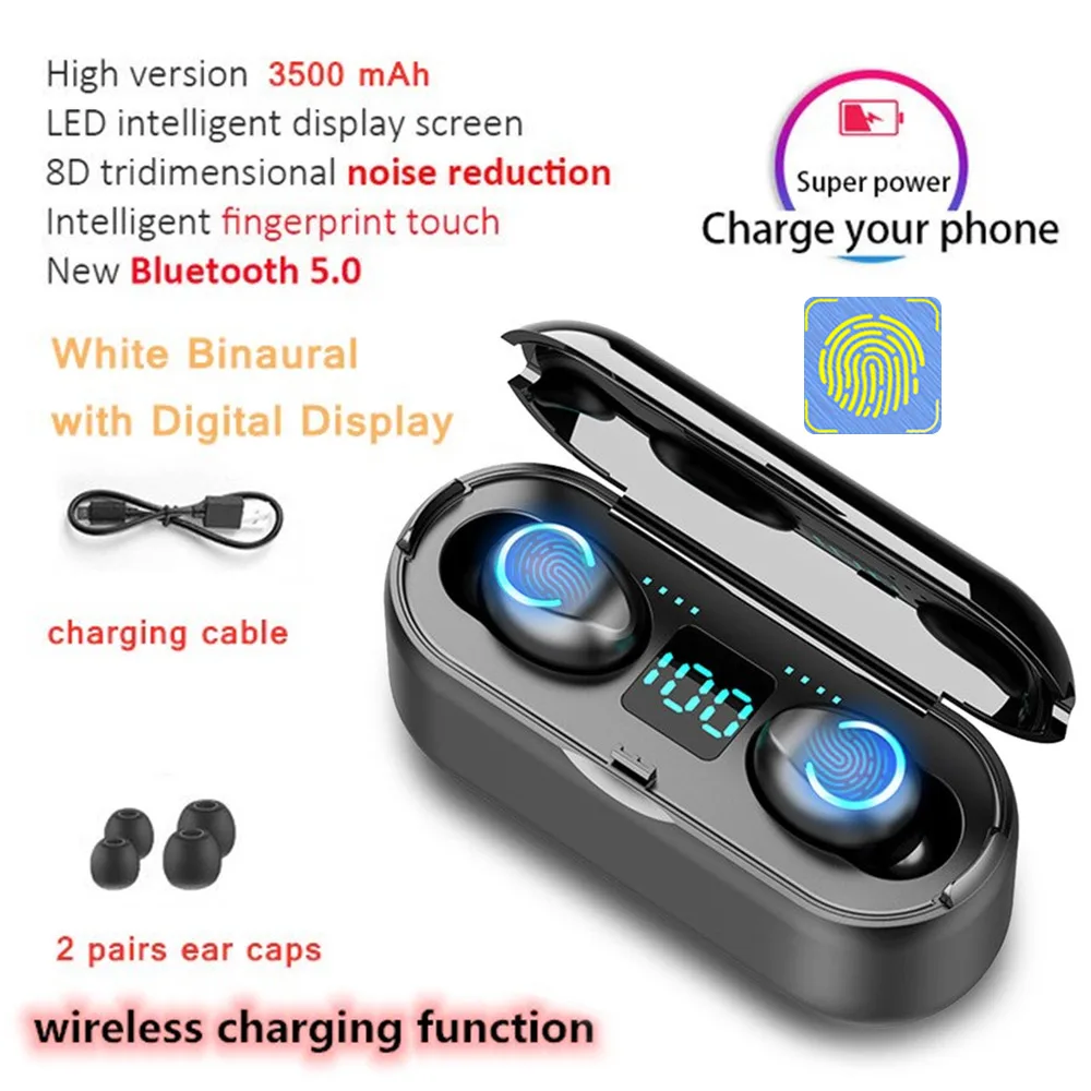K9 PK S11 наушники 3500 мАч Внешний аккумулятор Bluetooth 5,0 Беспроводная TWS Спортивная гарнитура музыкальные наушники для iPhone iPad Xiaomi HUAWEI htc
