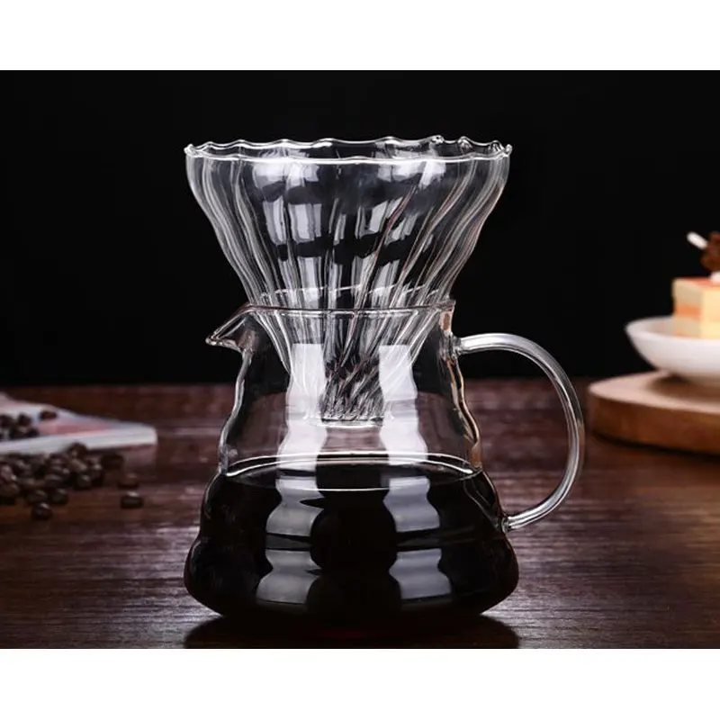 V60 капельный кофейник для наполнения 300/500/700 мл стеклянная чайница чайник
