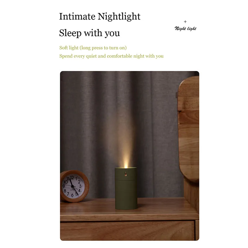 

Portable Car Humidifier 180Ml Mini Humidifier USB Desk Air Humidifiers for Baby Bedroom Travel Office Home