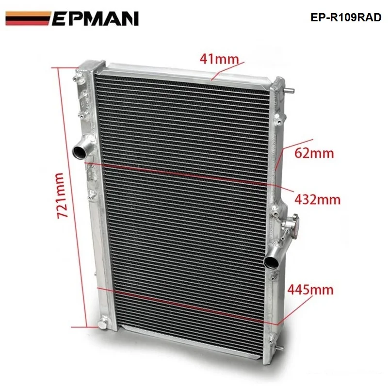 42 мм 2 рядный радиатор из алюминиевого сплава для Mitsubishi Lancer EVO 7 8 9 2001 2007mt|radiator for