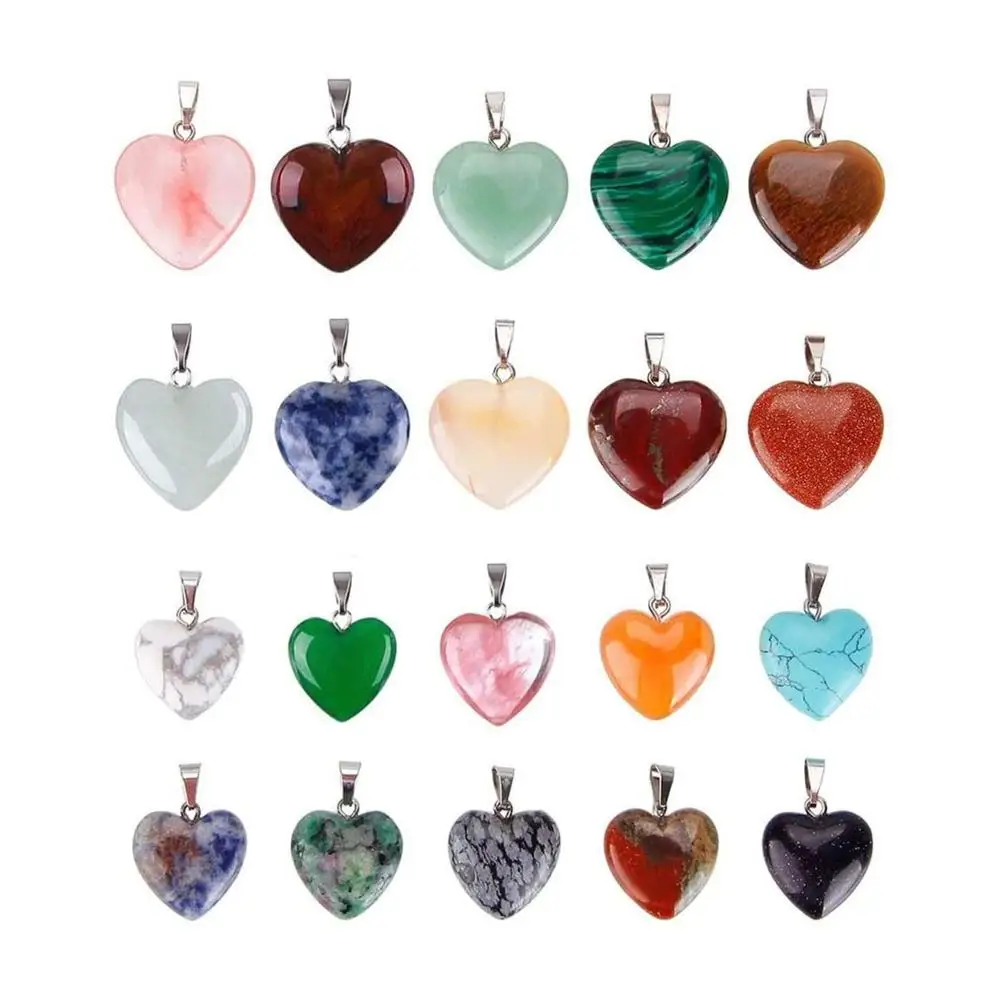 20 шт. бусины в форме сердца 2 разных размера|Камни| |