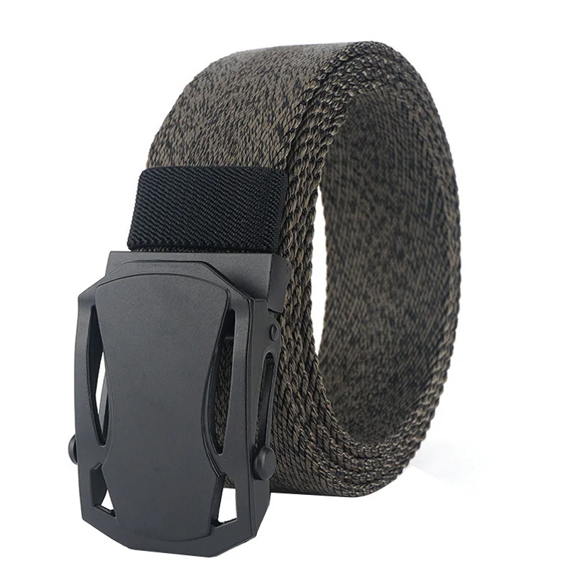 Fashion Nylon Men belt Solid Color Smooth Buckle belt High Quality Alloy Buckle Sports Casual Cowboy Pants Men and Women belt