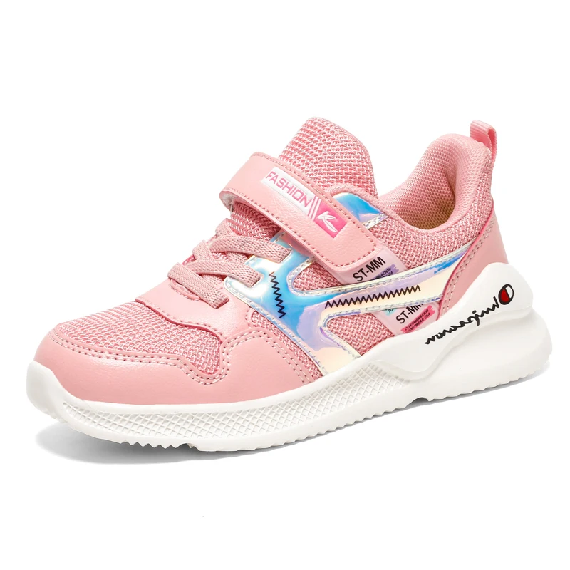 

Детская спортивная обувь для девочек милые детские кроссовки с сетчатой вставкой светильник для бега; Повседневная обувь для студентов дыш...