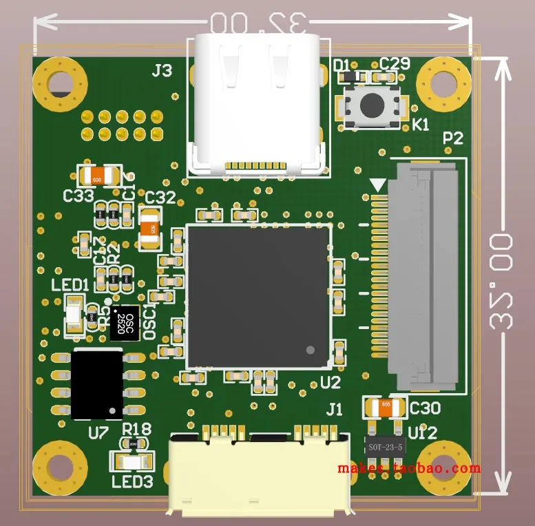 Макетная плата USB3014 USB3.0 UVC высокоскоростное устройство сбора данных AD CMOS ру |