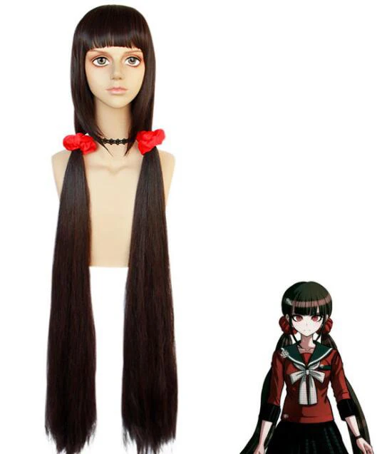 

Anime Women Wig Harukawa Maki Wig With Hair Band Headwear Cosplay Costume Dangan Ronpa Heat Resistant Synthetic Hair Danganronpa