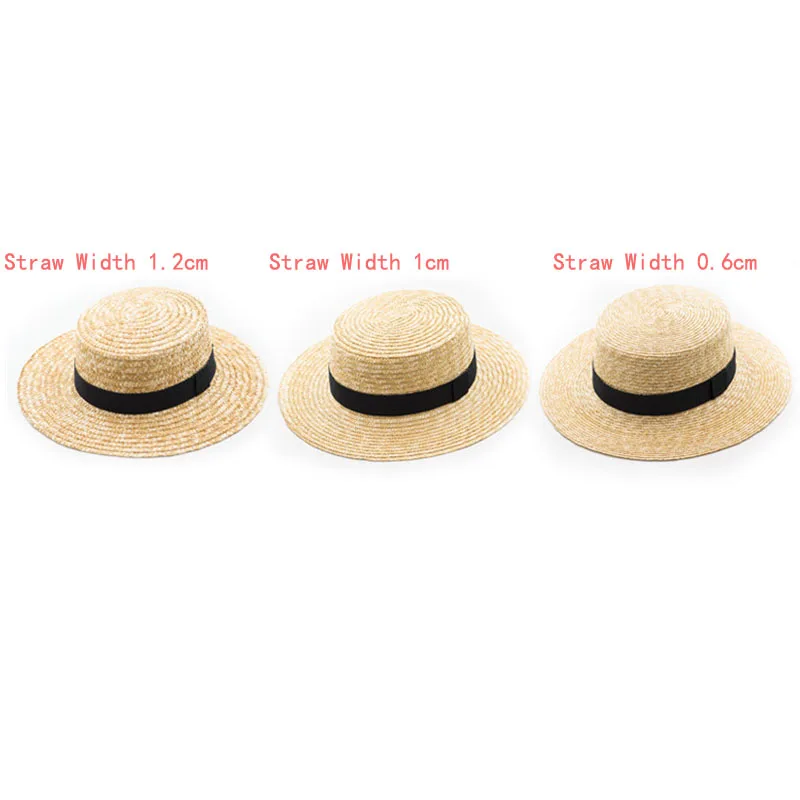 Classic natural Various straw widths summer handmade fine Straw weave fedoras cap men women jazz panama hat brim 5CM 7c 10CM | Аксессуары
