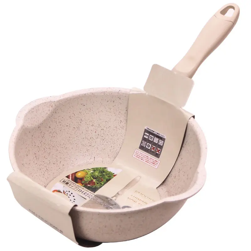 Кухонный котелок 20CM Maifan Stone Wok нелипкая сковорода Сковорода для жарки Суп Многофункциональное общее использование для газа на.