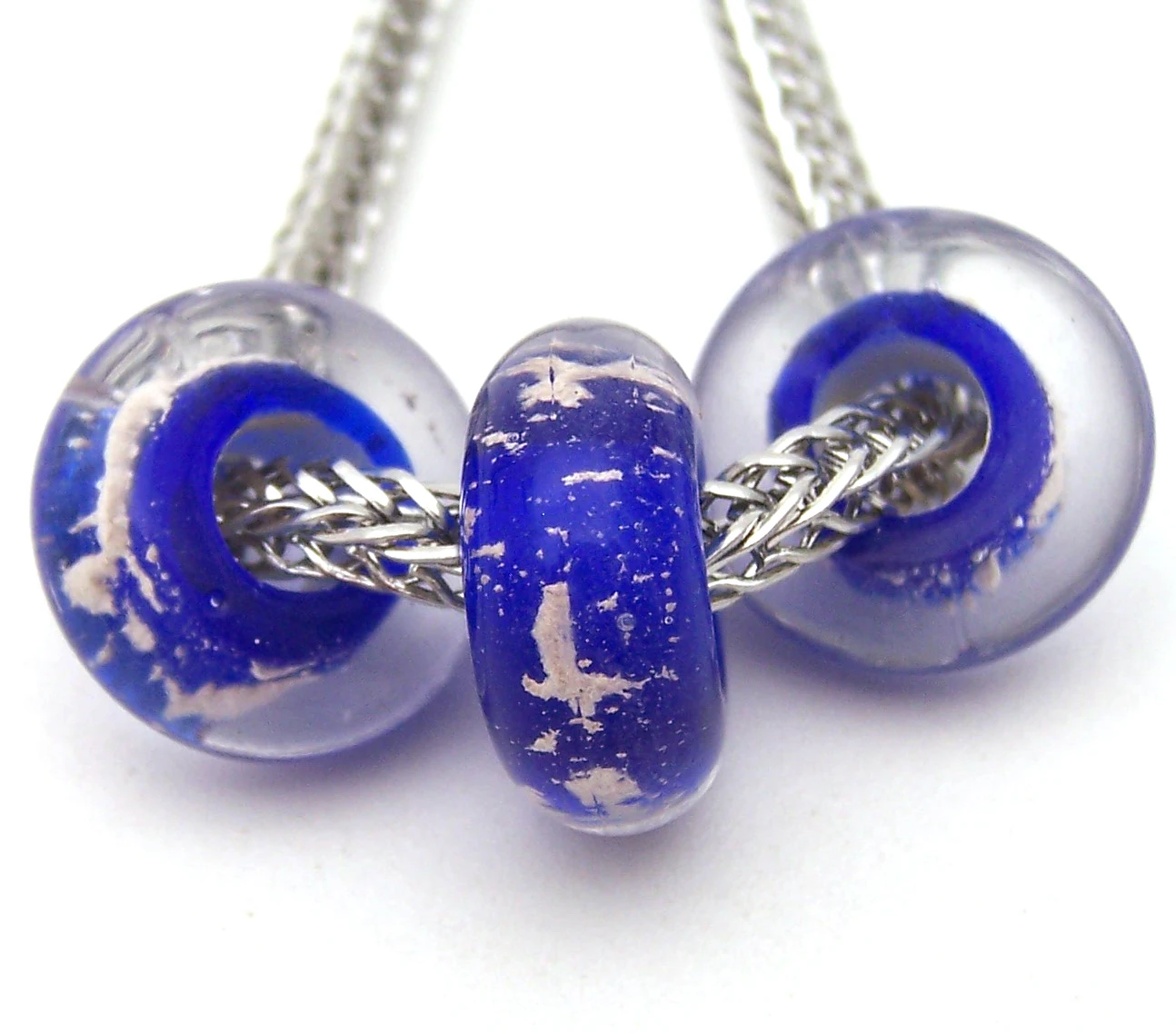 

JGLZ2371 3X 5MM Hole DIY GlassBead Murano Glass beads Fit European Charms Bracelet diy jewelry Lampwork