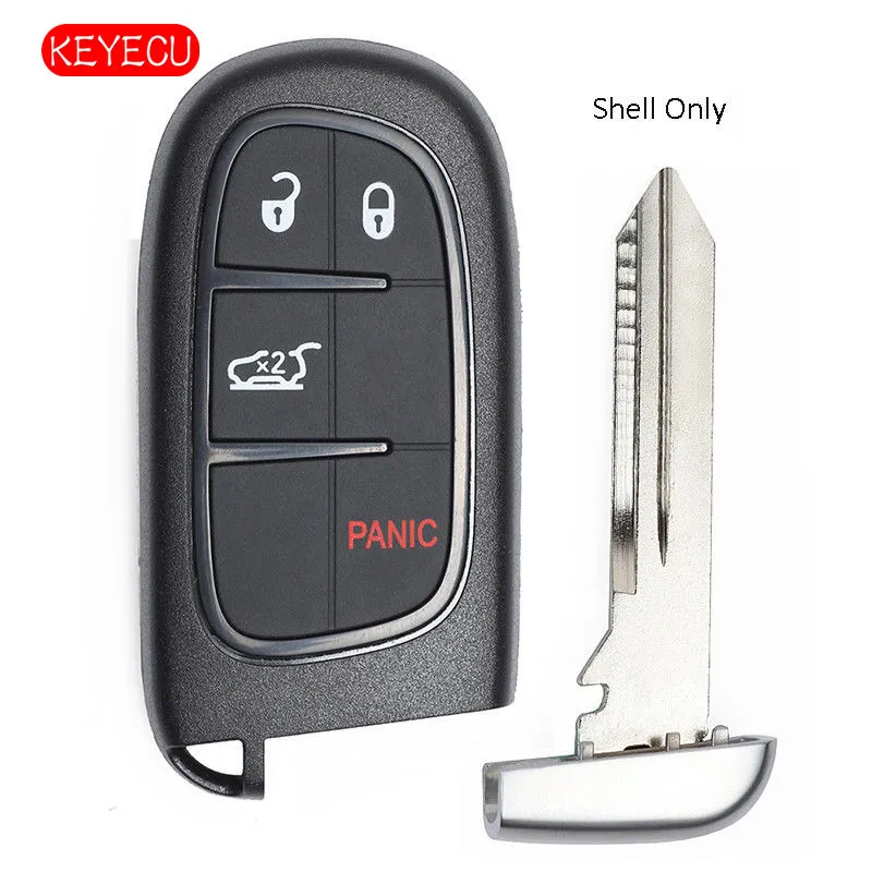 

Keyecu Replacement Smart Remote Key Shell Fob 4 Button for Jeep Cherokee Ram FCC: GQ4-54T