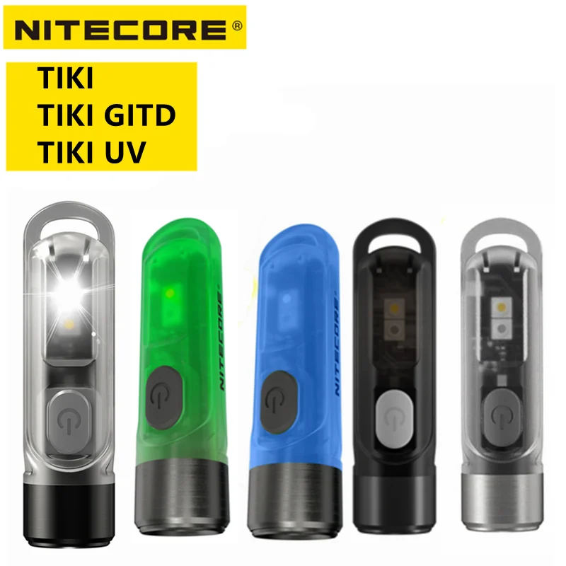NITECORE TIKI Keychain Light 300Lumens USB-C Rechargeable Built-in battery Super Bright EDC Mini LED Flashlight