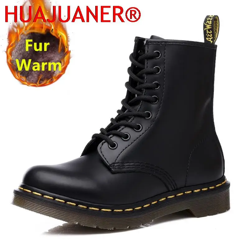 

Женские ботинки мартинсы зимние меховые ботильоны унисекс зимняя обувь женские ботинки кожаные ботинки на шнуровке женские ботинки