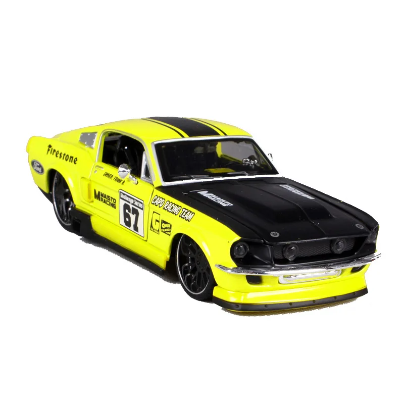 Эксклюзивная коллекция 1:24 Ford 1967 Mustang GT спортивный автомобиль сплав модель