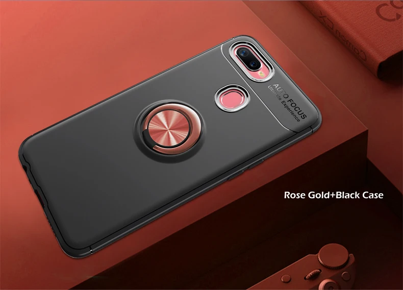 Для OPPO A7 AX7 чехол Автомобильный держатель Стенд Магнитный кронштейн палец кольцо мягкое силиконовое покрытие чехол для OPPO A7 A 7 противоударный