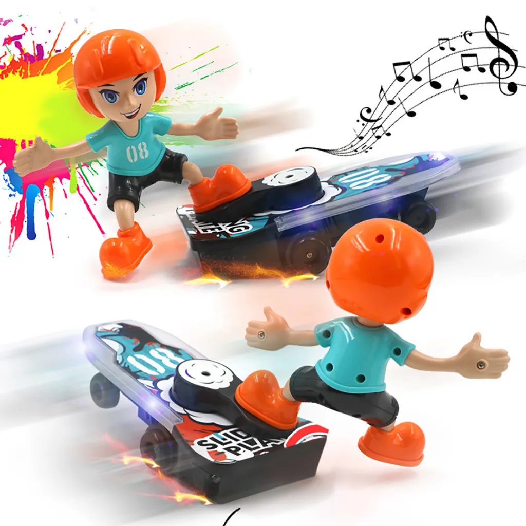 Electrical Stunt Scooter 360 Rotating Tumble Music Led Light Cartoon Toys Funny juguetes kids toys brinquedos игрушки New style |