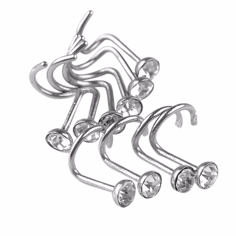 10 шт. шпильки для носа крючки пирсинга тела ювелирные изделия из нержавеющей