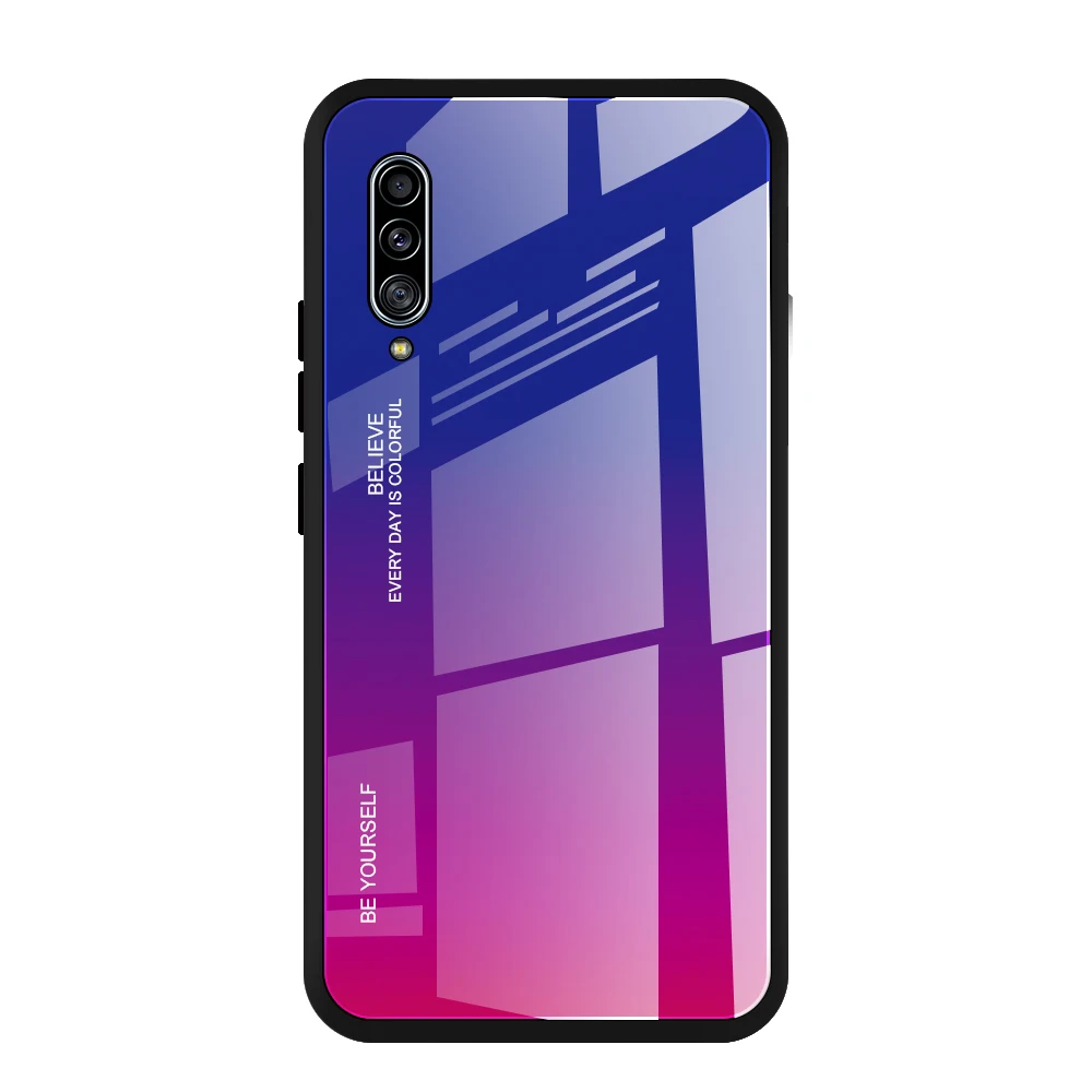 04 Закаленное Стекло чехол для samsung Galaxy A30S A50S A30 A40 A50 A60 A70 A80 A90 5 г Примечание 10 Pro S10 S11 Plus E градиент Цвет крышка - Цвет: 04
