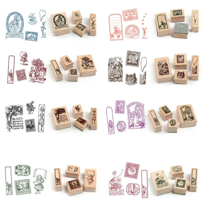 

Vintage Decoration Stamp Set DIY wooden rubber stamps for scrapbooking standard N0HD