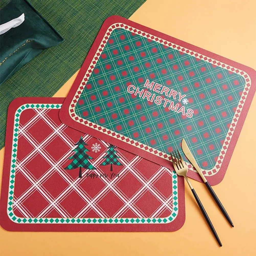 

Unique Table Mat Eco-friendly Faux Leather Place Mat Good Absorption Bowl Pad