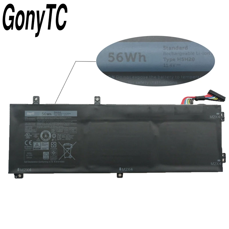 Аккумулятор H5H20 для ноутбука DELL XPS 15 9560 9570 15-9560-D1845 Precision M5520 5530 62MJV M7R96 05041C 5D91C 11 4 в 56