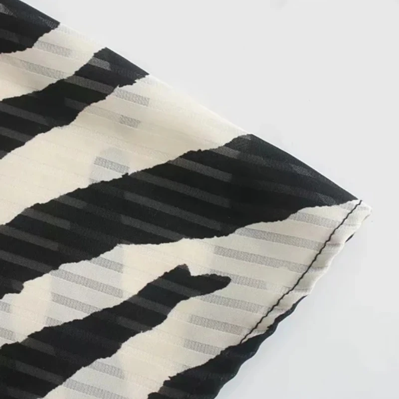 

Women Vintage printing Cross V-neck Wrap Mini dress Femme Nine quarter sleeve Dresses Casual Lady Loose Clothes