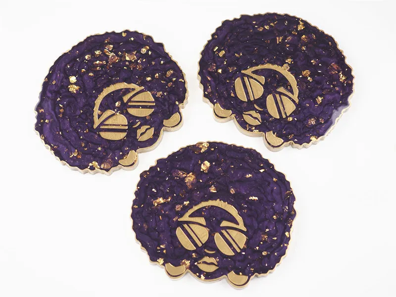 

DIY Epoxy Resin Dripping Irregular Coaster Explode Glasses Girl Coffee Cup Tray Mat Molds