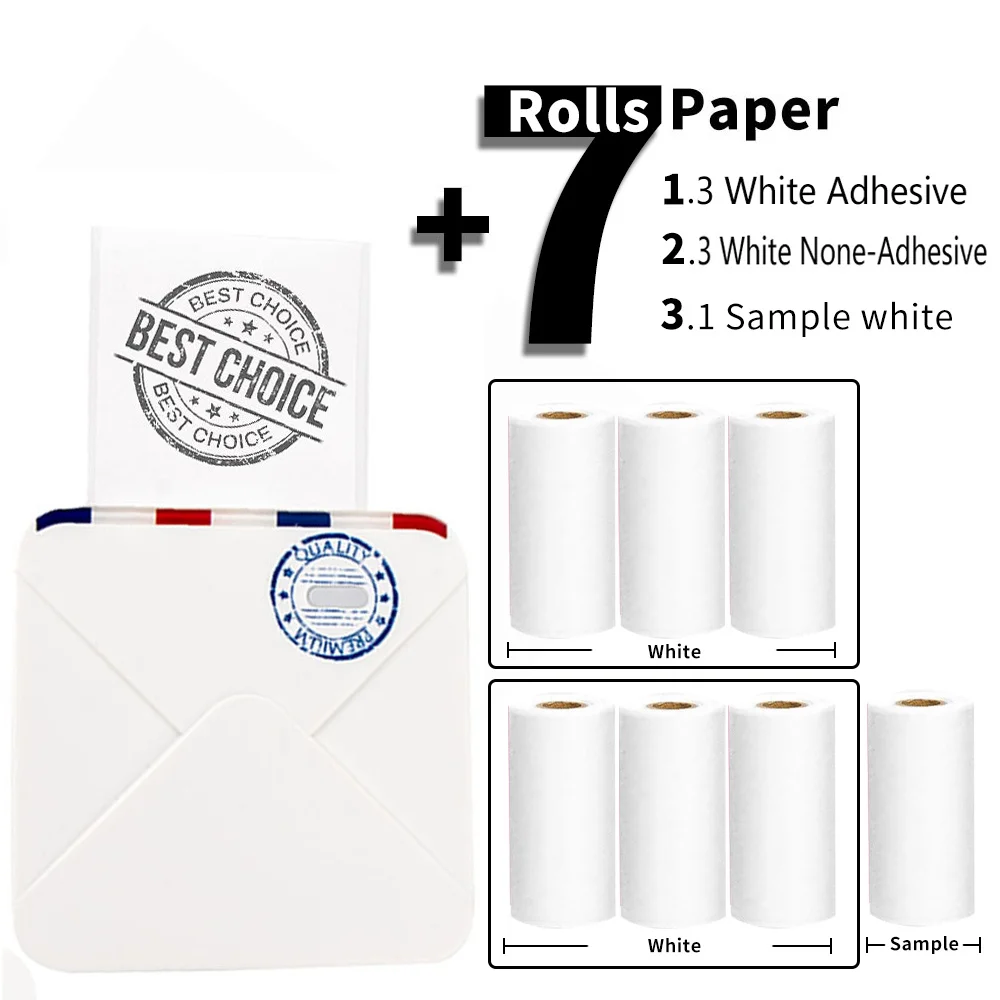 

Карманный мини-принтер M02S, 300 точек/дюйм, белый/черный