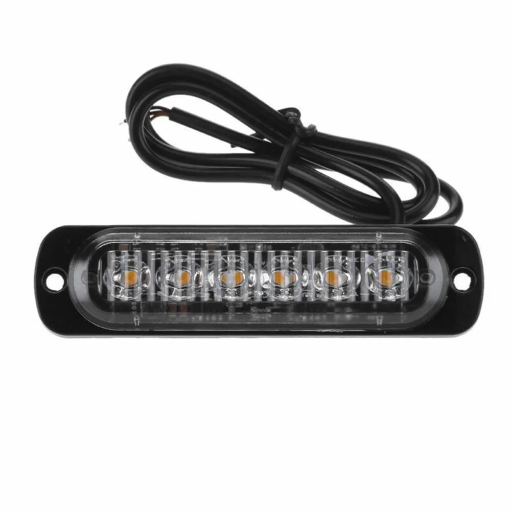 

Waterproof Car LED Lights 10pcs Accessory SUV 6-LED Caution Flash Strobe