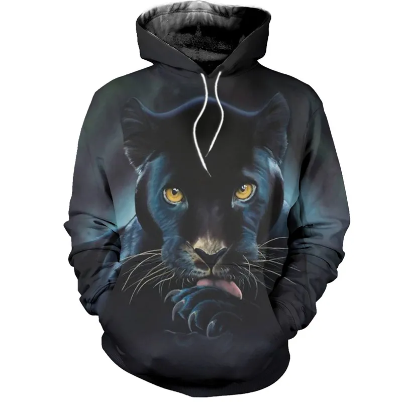 

Модная толстовка с 3D-принтом Пантеры/Повседневная Толстовка Harajuku/Повседневная Уличная толстовка на молнии в стиле хип-хоп