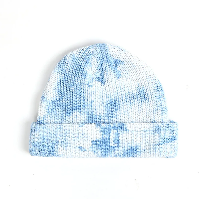 

Tie-dyed Hat Man Streetwear Wool Hat Thickened Warm Melon Skin Landlord Cashmere Knitting Winter Hats for Women Bonnets Designer