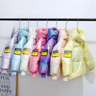 Детский Зимний пуховик, зимний комбинезон для мальчиков, блестящая ветрозащитная парка, пальто, верхняя одежда с капюшоном для мальчиков и девочек, 7 цветов, 100-150 см