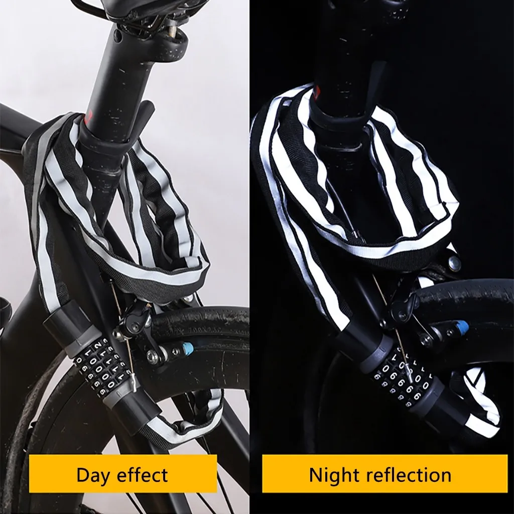 

Mountain bike bicycle lock electric stainless steel password resettable combination cable five-digit bicycle lock