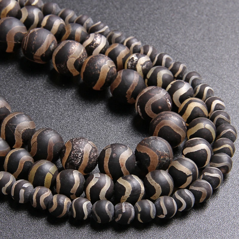 Натуральные китайские тибетские Агаты Dzi глаза Бусины Из Натурального