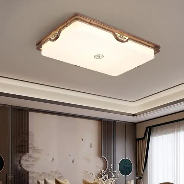 

Chinese ceiling lamp wood art bedroom new Chinese retro home lighting living room lamp hall lamp