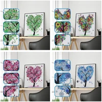 tree diamond painting kits for adults and kids colorful heart tree 5d special shaped diamond art diamond paintings by number