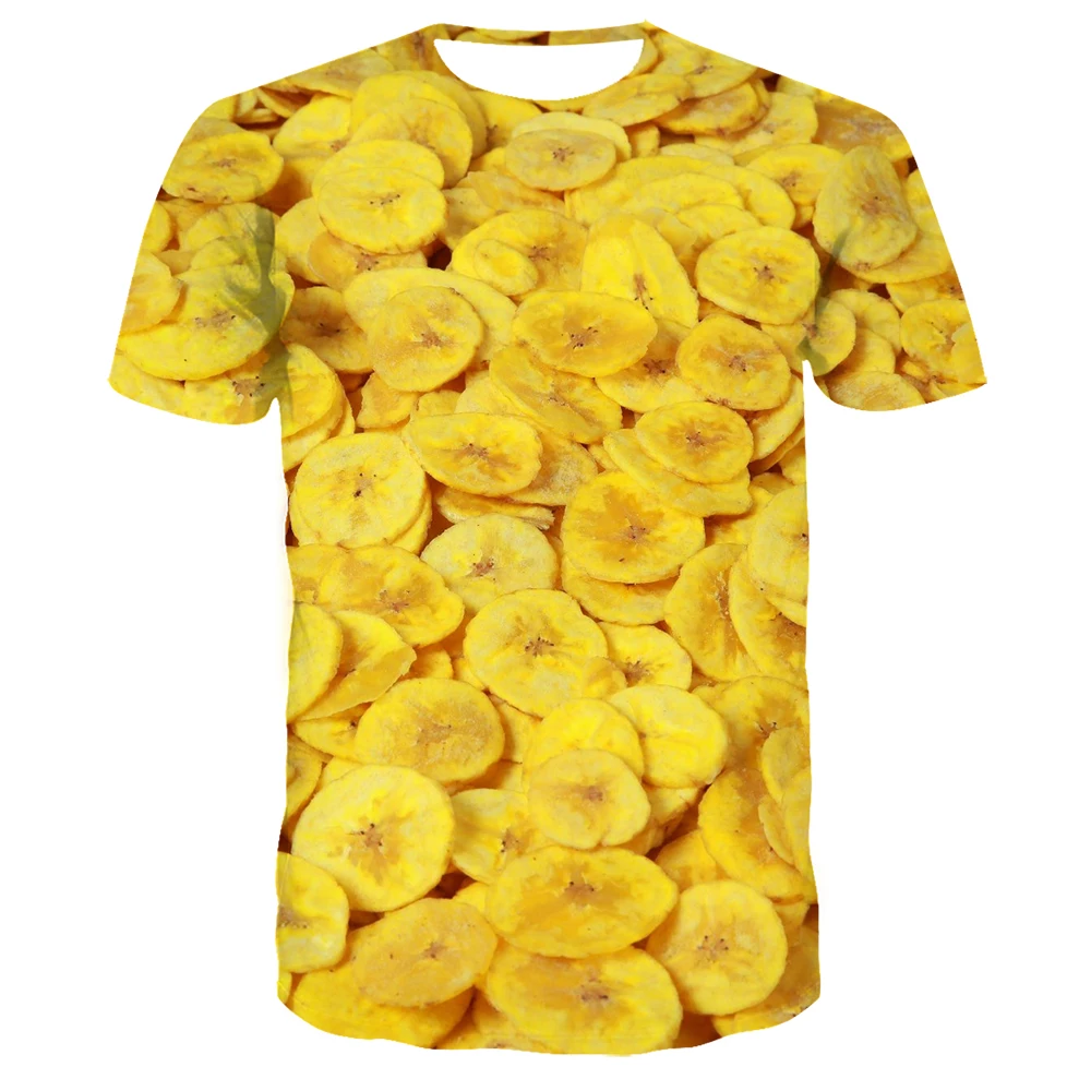 New Fashion Cool  High Quality T-shirt Men or Women Hot 3d Print Strawberry pineapple Banana Tshirt Short-sleeved Shirt Top Tees