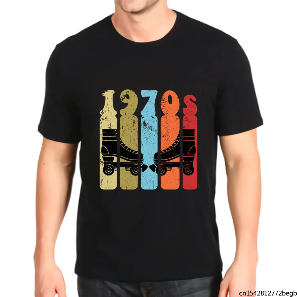 

Vintage 70s Roller Skates Disco Derby Retro Men's T Shirt