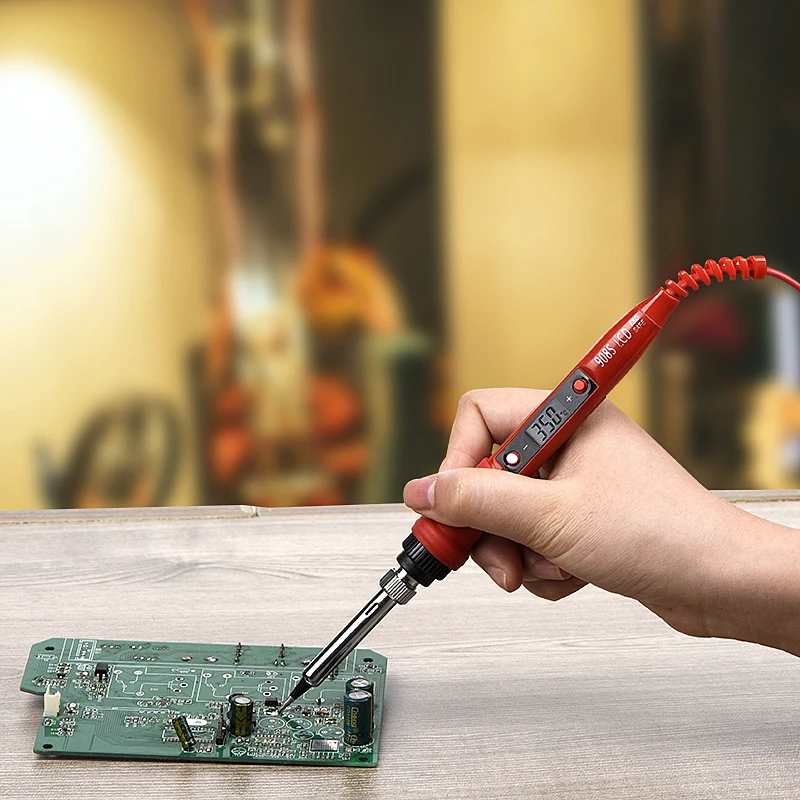 

JCD 80W Electric Soldering Iron Kit Welding Solder Adjustable Temperature LCD Digital Display 110V 220V Home Repair Rework Tool