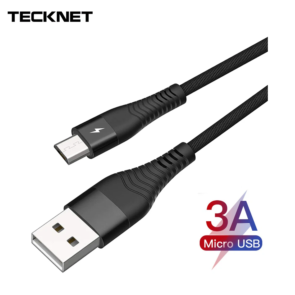 TeckNet Micro USB кабель для Xiaomi Redmi Note 5 Pro шнур 3A Быстрая Зарядка Кабель Microusb samsung huawei Дата