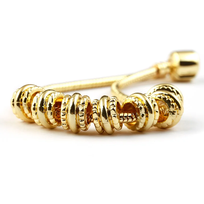 10 шт./партия золотистые бусины с большим отверстием разделительные для рукоделия