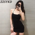 Хит 2019, летнее Сексуальное Женское Платье бодикон, одноцветное, повседневное, перекрестное, с открытой спиной, Мини Короткое женское платье, вечерние платья для ночного клуба