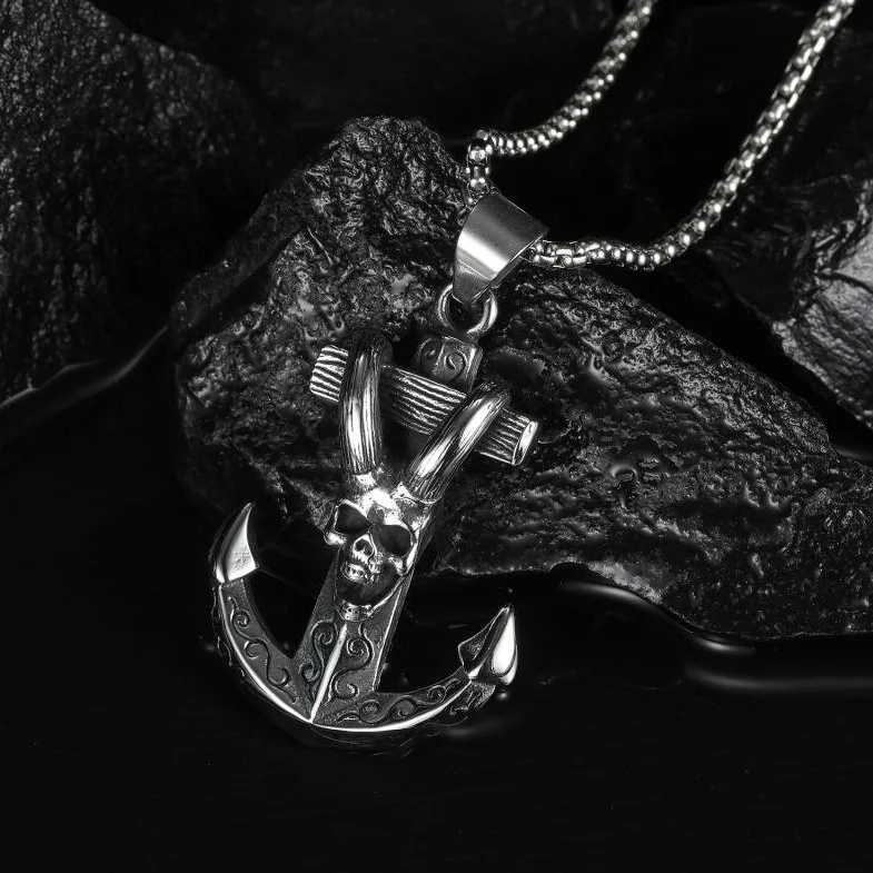 Модный Крест руль якорь позолоченная навигация Религиозная ожерелье в стиле