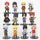 12 шт.компл. аниме искусственная игрушка Sasuke Itachi Kakashi Gaara Jiraiya Sakura ПВХ экшн-фигурка детский подарок