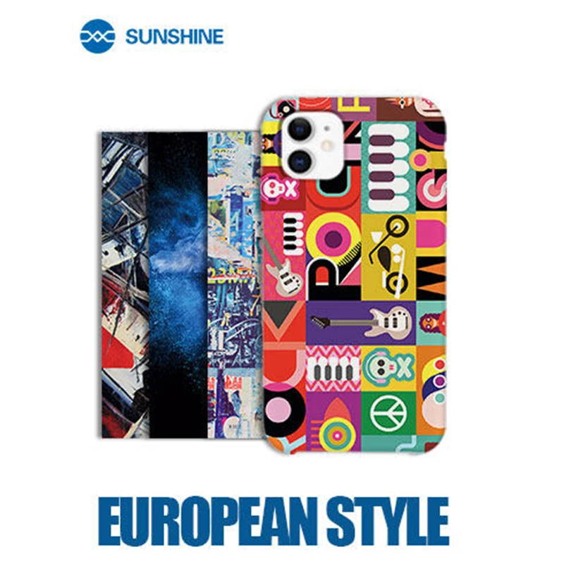 50 шт./лот пленка для задней панели телефона в европейском стиле Защитная Наклейка